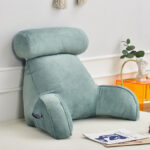 Coussin de lecture gris