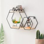 Étagère à livre hexagone