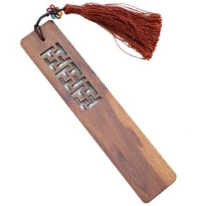 Marque page en bois vintage