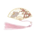 Marque page éventail lapin