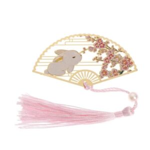 Marque page éventail lapin