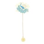 Marque page rond paon