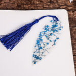 Marque page sakura bleu